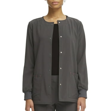 Scrubstar Women's Ethical Fabric Stretch Snap Front Active Warm Up Scrub Jacket, Sizes XS-3XL