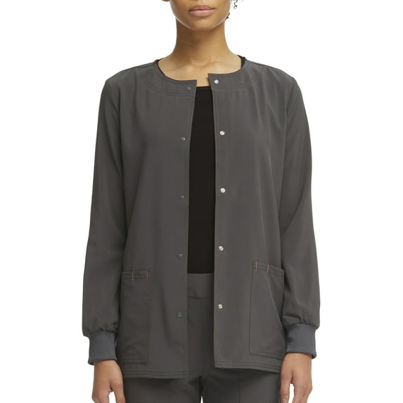 Scrubstar Women's Ethical Fabric Stretch Snap Front Active Warm Up Scrub Jacket, Sizes XS-3XL