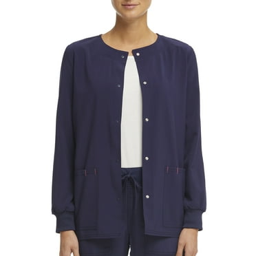 Scrubstar Women's Ethical Fabric Stretch Snap Front Active Warm Up Scrub Jacket WM12J403B