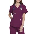 thumbnail image 1 of Scrubstar Women's Fashion Essentials Mock Wrap Scrub Top, 1 of 3