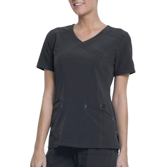 Scrubstar Women's Fashion Premium Performance Mock Wrap Scrub Top