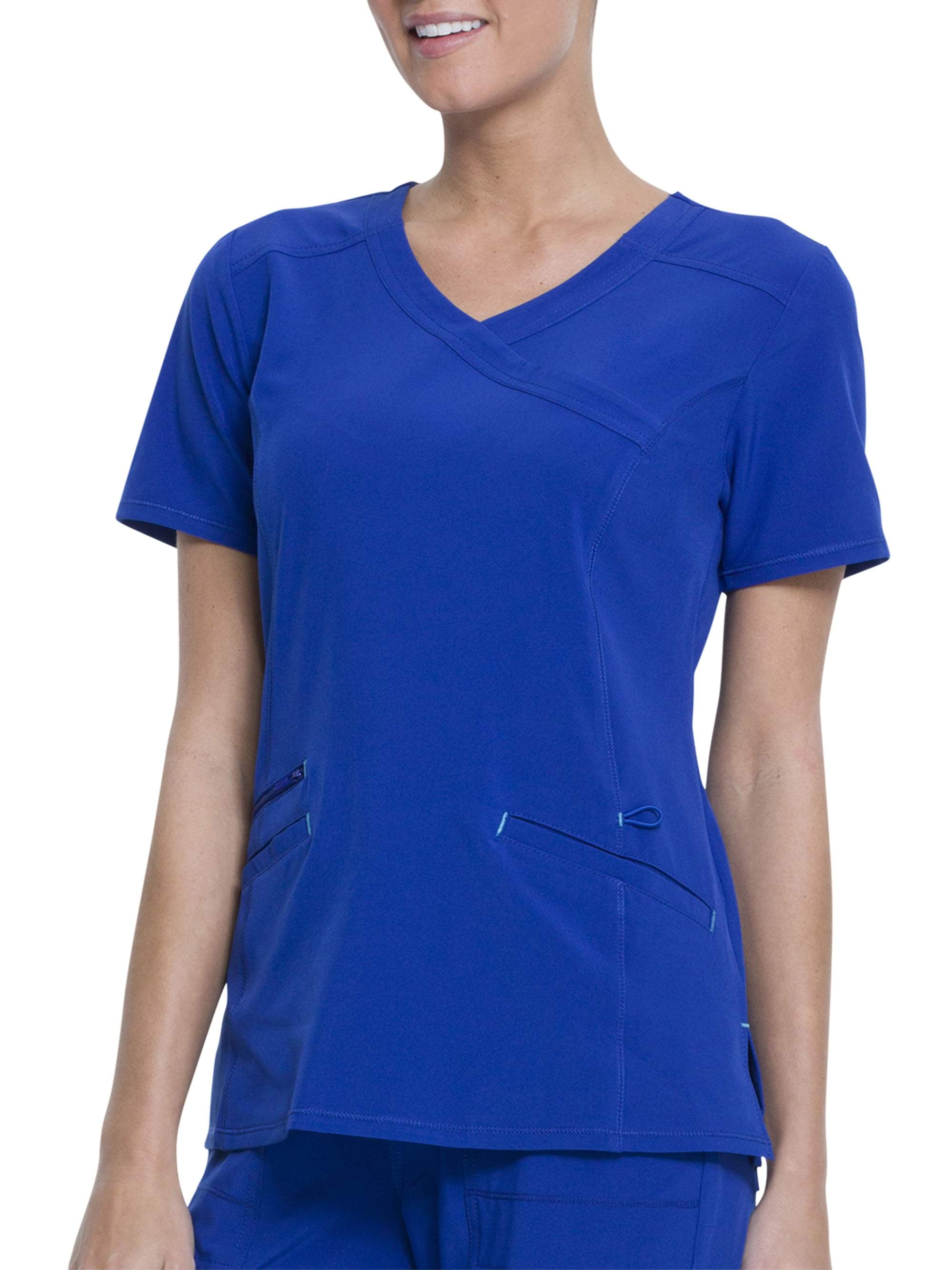Scrubstar women's premium rayon mock wrap scrub top new arrivals