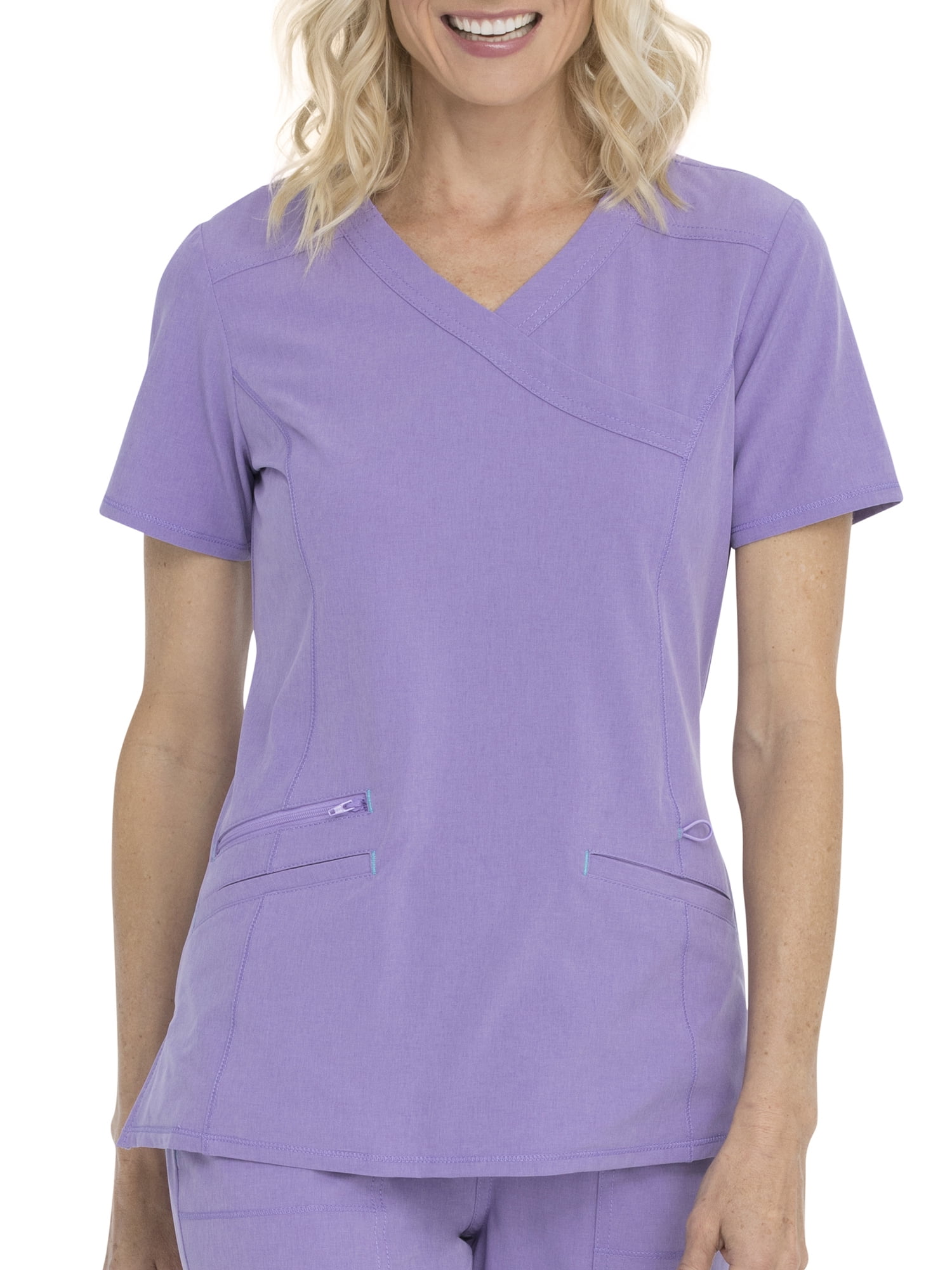 Scrubstar Women's Fashion Premium Performance Mock Wrap Scrub Top