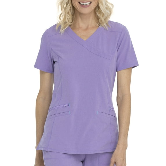 Scrubstar Women's Fashion Premium Performance Mock Wrap Scrub Top