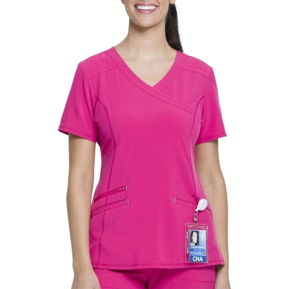 Scrubstar Women's Fashion Premium Performance Mock Wrap Scrub Top