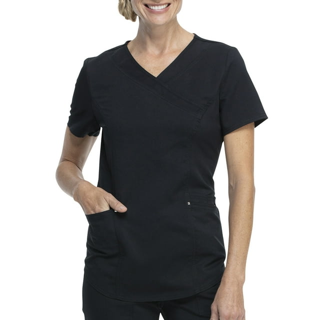 Scrubstar Women's Fashion Premium Ultimate Mock Wrap Scrub Top