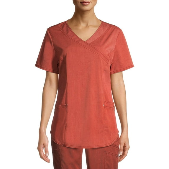 Scrubstar Women's Fashion Premium Ultimate Mock Wrap Scrub Top