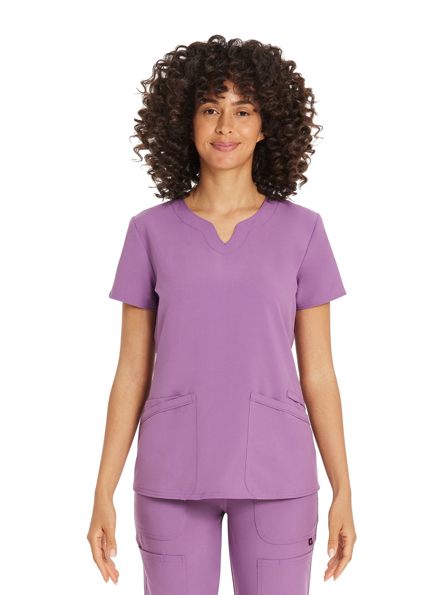 Scrubstar Women's Fashion Stretch V-Neck Scrub Top, Size: 3XL, Purple