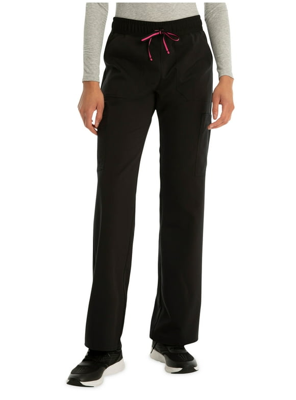 Scrubstar Women's Flexible Stretch Knit Waist Drawstring Cargo Scrub Pant WD003