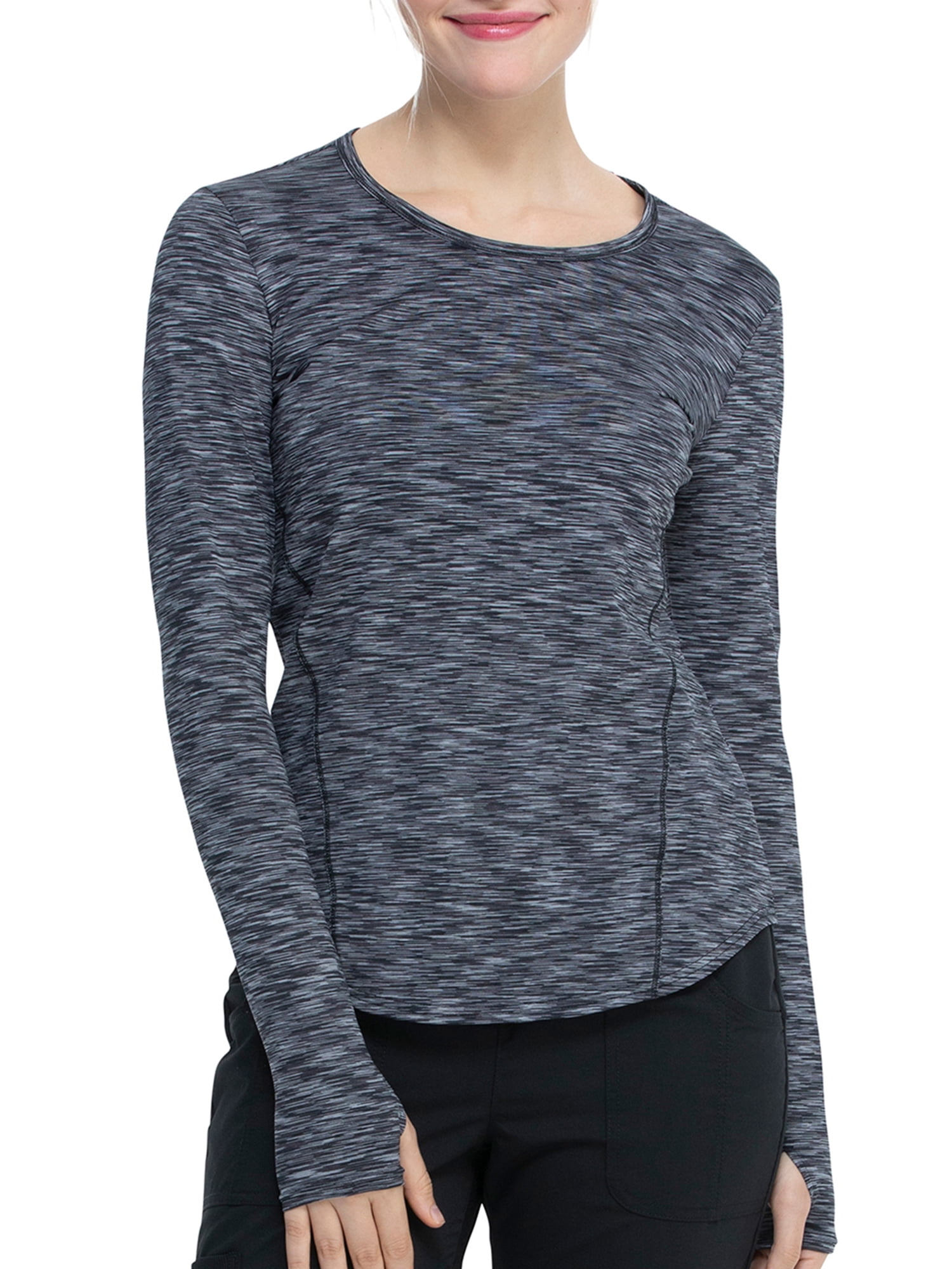 Scrubstar Women's Long Sleeve Active Space Dye Underscrub WD604