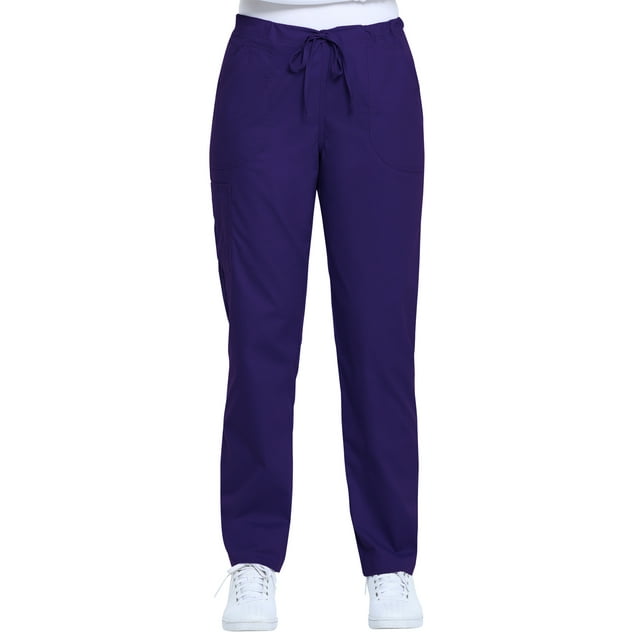 Scrubstar Women's Petite Core Essentials Stretch Drawstring Cargo Scrub