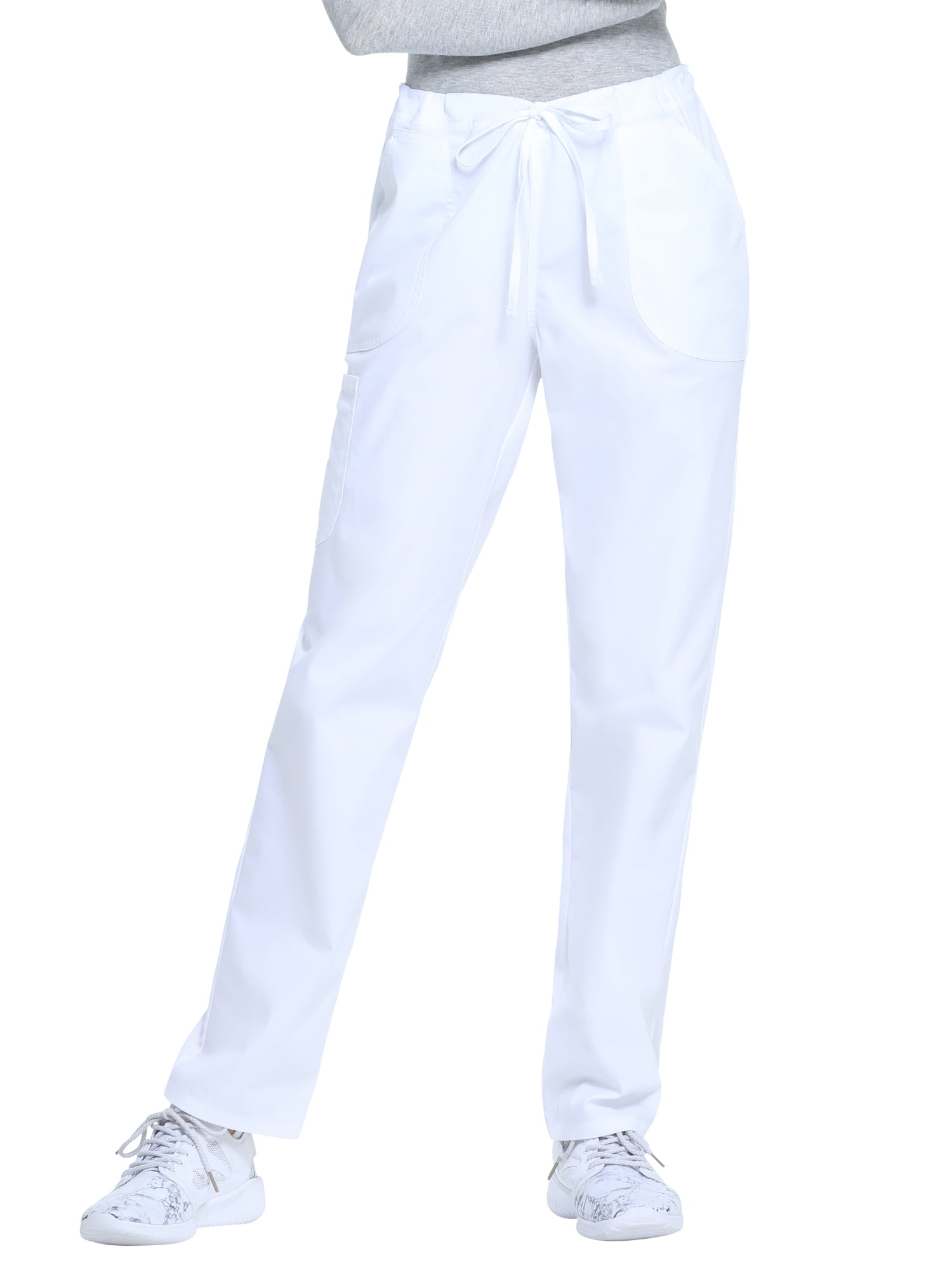 Scrubstar Women's Petite Core Essentials Stretch Drawstring Cargo Scrub