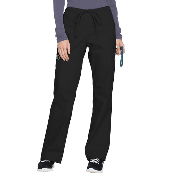 Scrubstar Women's Petite Fashion Essentials Drawstring Cargo Scrub Pant