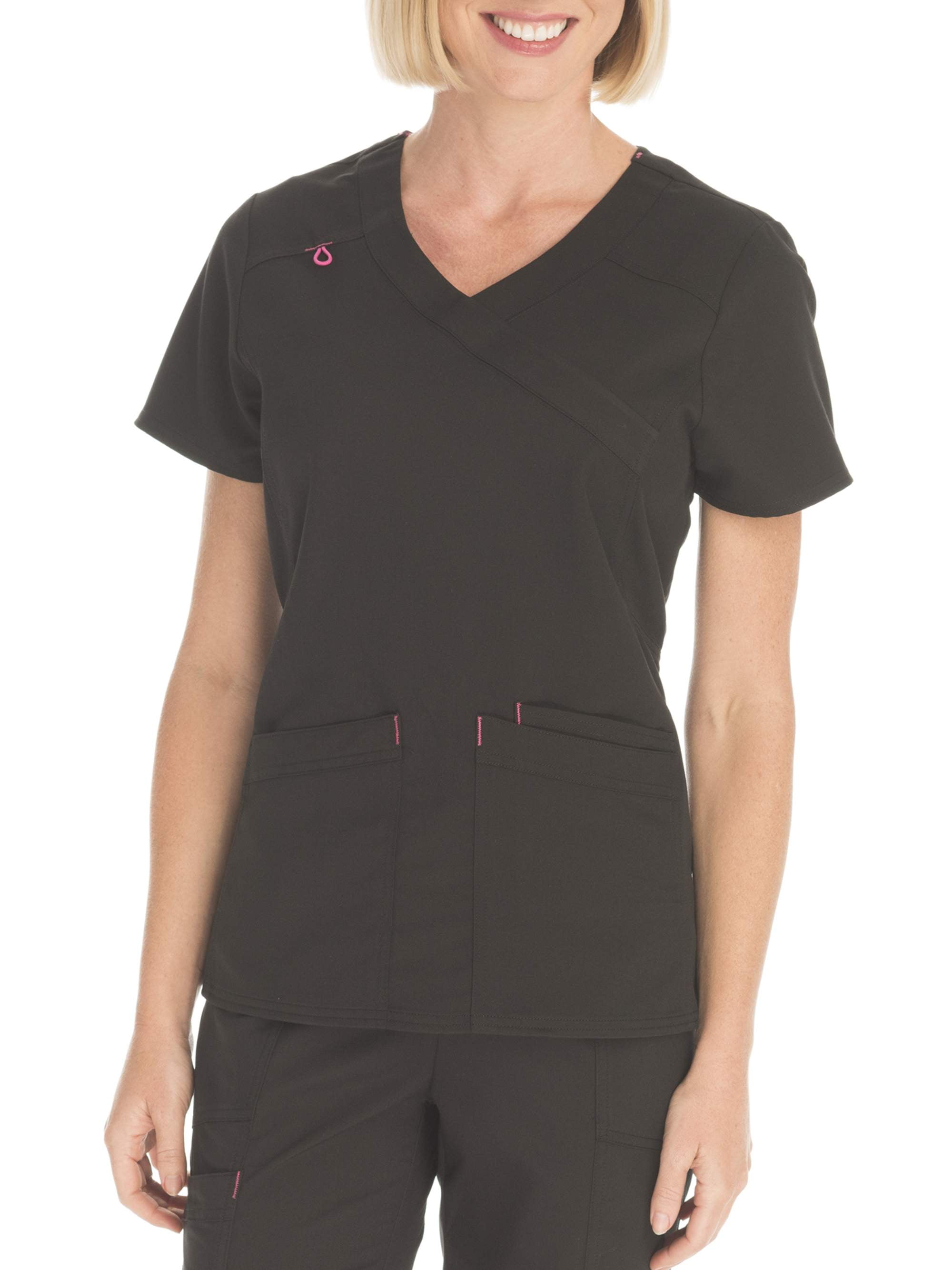 Scrubstar Women's Premium Collection Rayon Mock Wrap Scrub Top