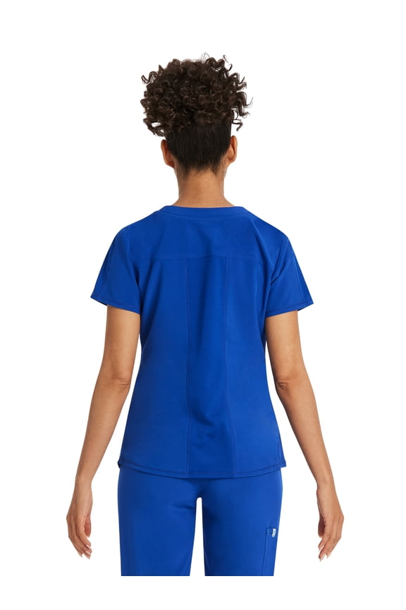 Women's Premium Performance Stretch Double V-Neck Scrub Top, Sizes XS-3XL