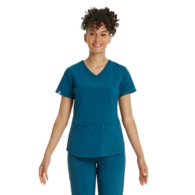 Scrubstar Women's Premium Performance Stretch Double VNeck Scrub Top