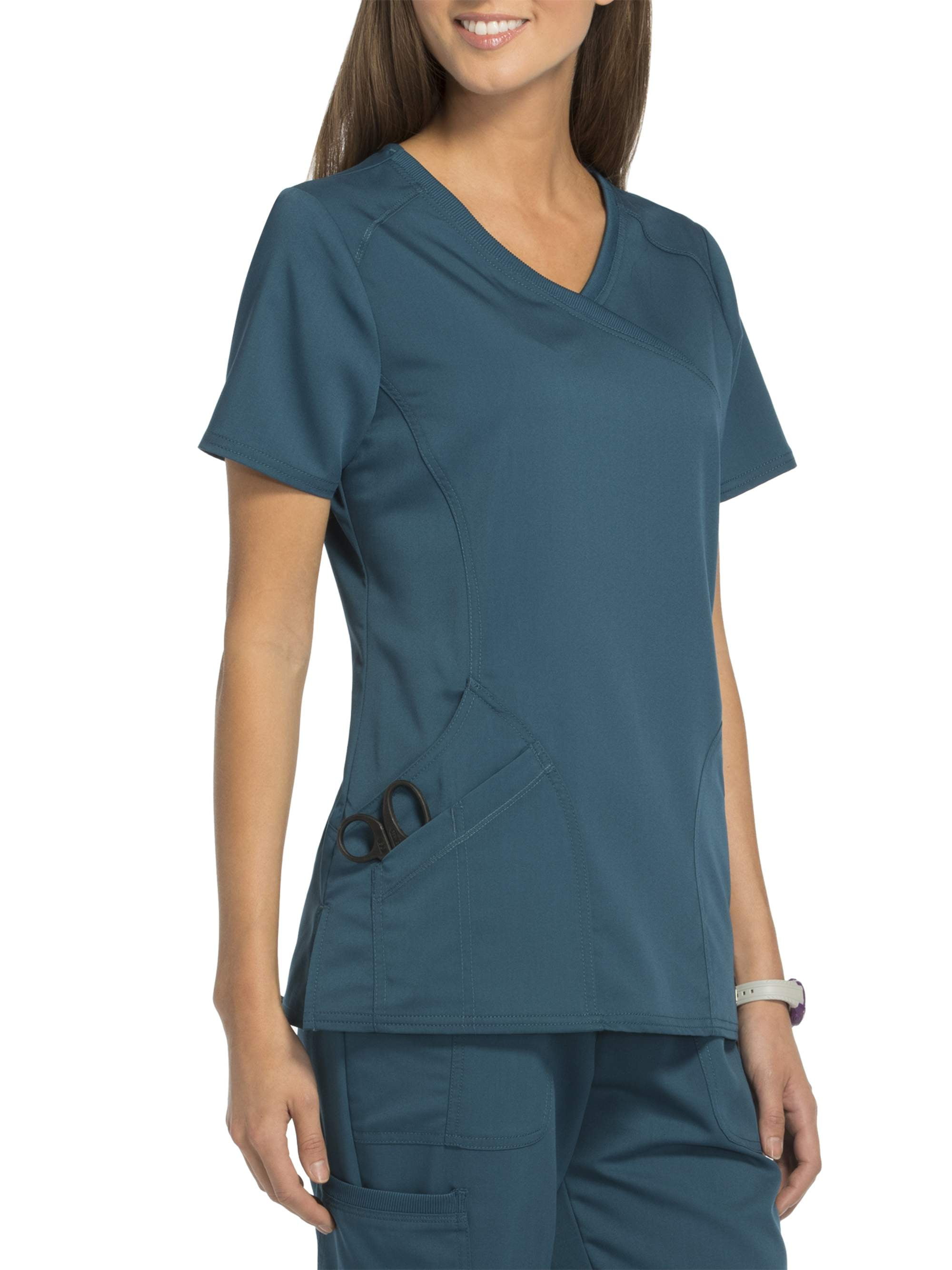 Scrubstar Women's Premium Rayon Mock Wrap Scrub Top