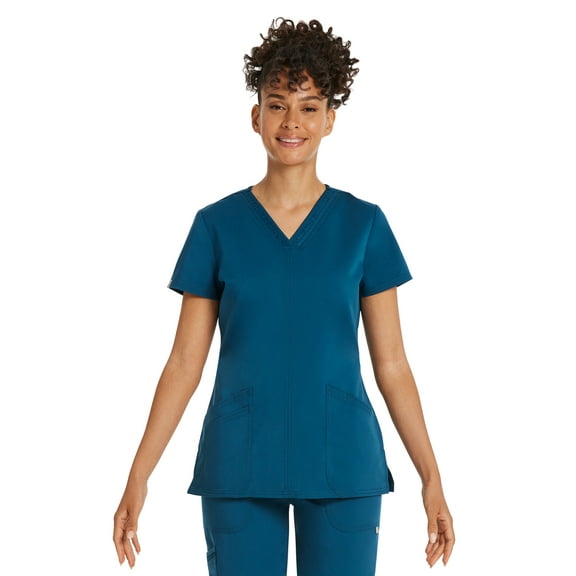 Scrubstar Women's Premium Ultimate Stretch V-Neck Scrub Top, Sizes XS-3XL