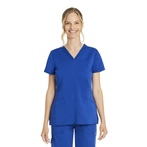 Scrubstar Women's Premium Ultimate Stretch V-Neck Scrub Top, Sizes XS-3XL