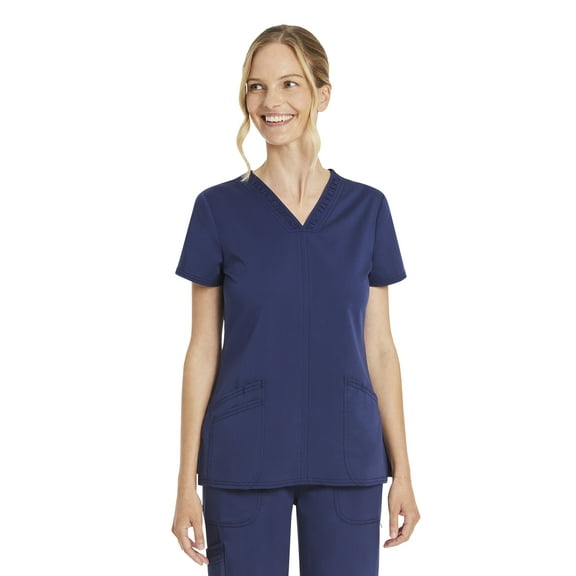 Scrubstar Women's Premium Ultimate Stretch V-Neck Scrub Top, Sizes XS-3XL