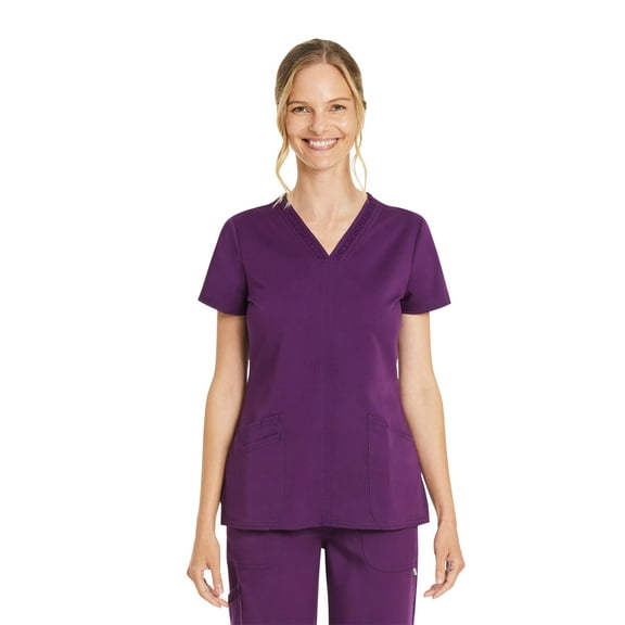 Scrubstar Women's Premium Ultimate Stretch V-Neck Scrub Top, Sizes XS-3XL