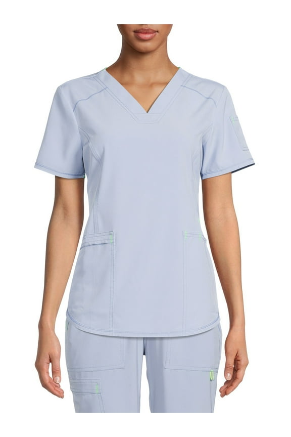 Women's Seasonal Solid Active V-Neck Scrub Top