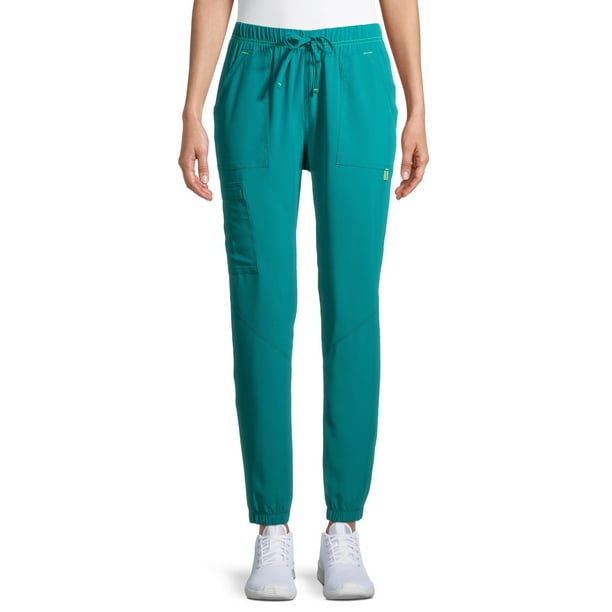 Scrubstar Women's Seasonal Solid Contrast Jogger Scrub Pants