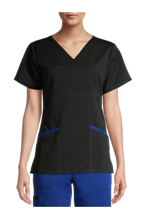 Women's Solid V-Neck Scrub Top