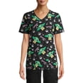 thumbnail image 1 of Scrubstar Women's Star Wars Yoda "Adorable I Am" V-Neck Print Scrub Top, 1 of 6