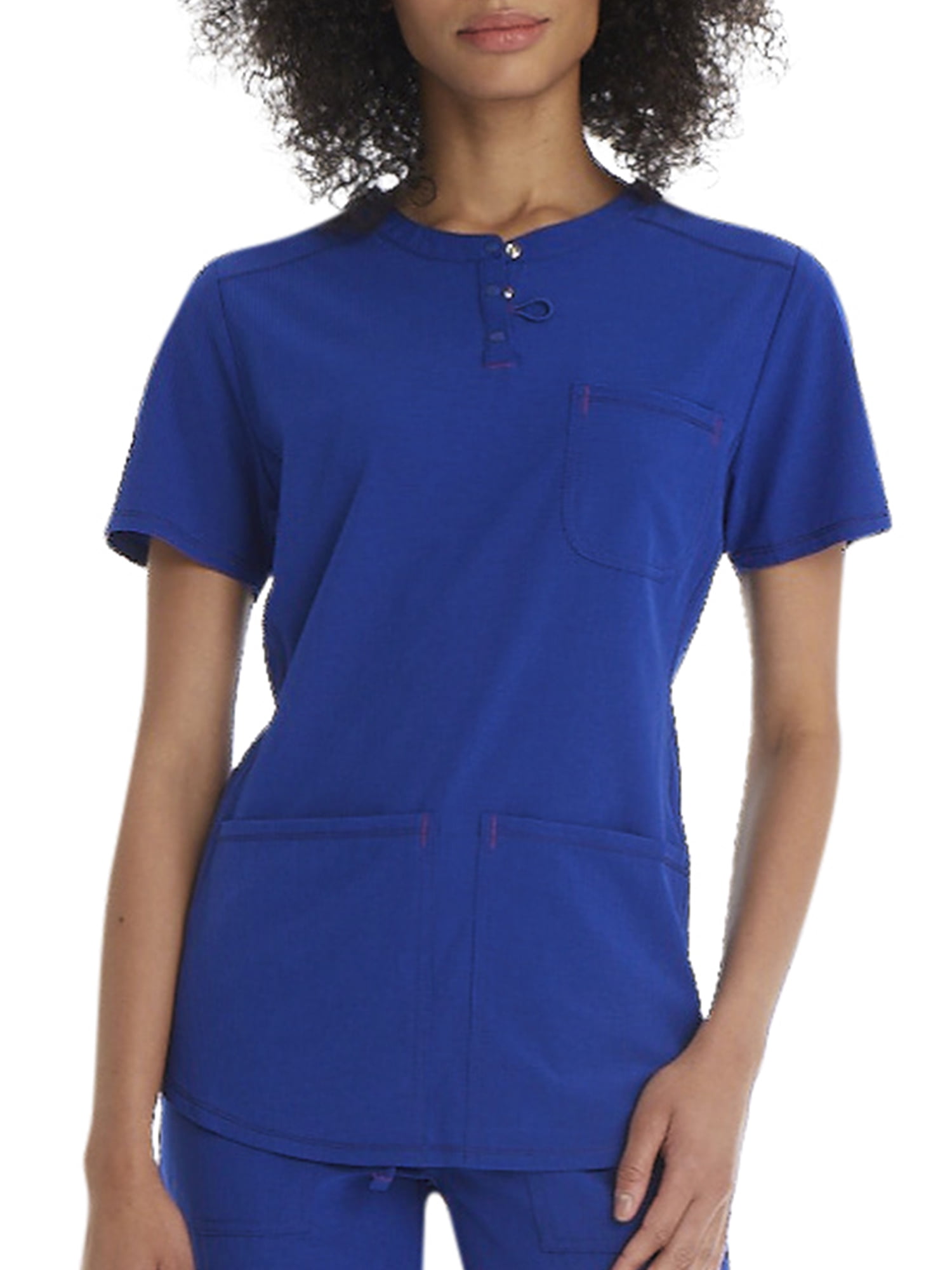 Scrubstar Women's Supreme Stretch Antimicrobial Heather VNeck Placket