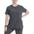 thumbnail image 1 of Scrubstar Women's Supreme Stretch Antimicrobial Heather V-Neck Placket Scrub Top WM01T909, 1 of 8