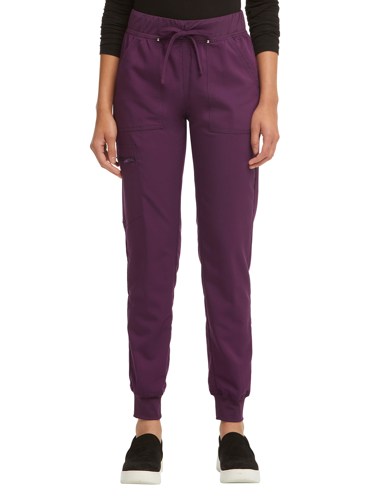 Scrubstar Women's Ultimate Stretch Twill Yoga Drawstring Cargo Jogger Scrub Pant Petite