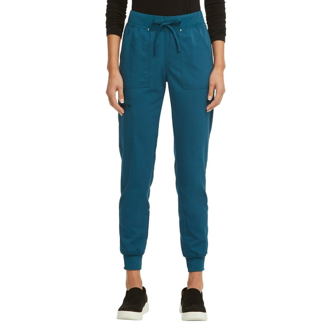 Scrubstar Women's Ultimate Stretch Twill Yoga Drawstring Cargo Jogger Scrub Pant