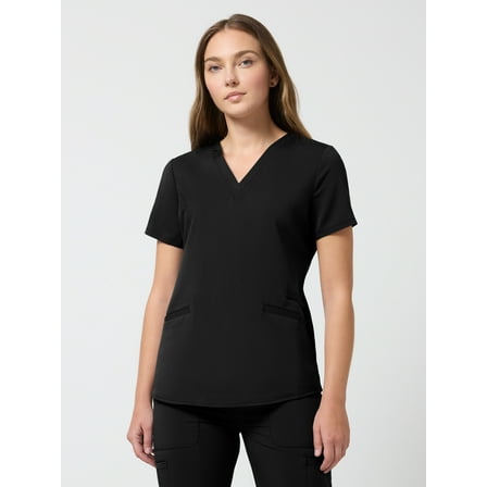 Scrubstar Ultimate Women’s Antimicrobial Welt Pocket V-Neck Scrub Top, Sizes XS–3XL