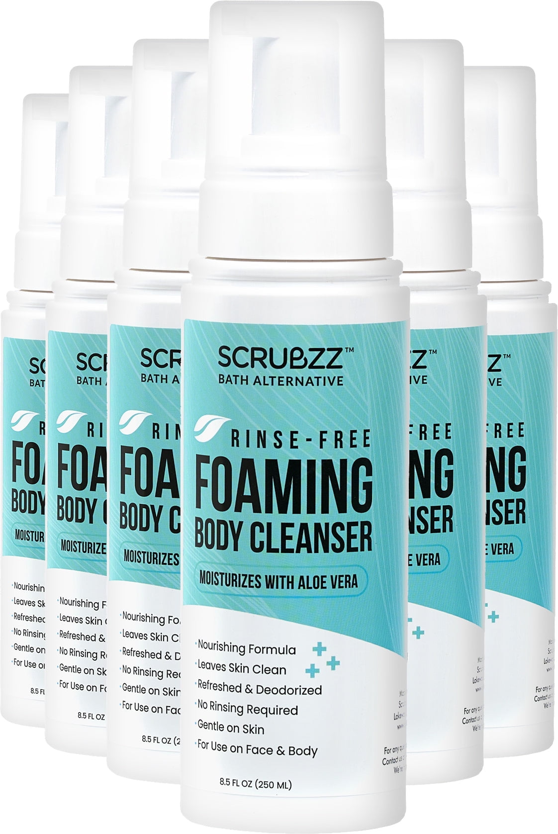 Scrubzz No Rinse Body Wash for Elderly, Rinse Free Cleansing Foam ...