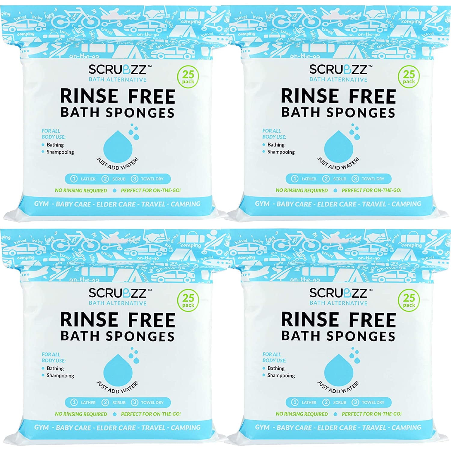 Sponge bath sale wipes