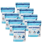 Scrubzz Rinse Free Bath Sponge, No Rinse Bath Wipes - 200 Count - 8 Pack