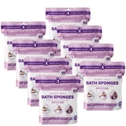 Scrubzz Rinse Free Bath Sponge, No Rinse Bath Wipes, Lavender Scented - 200 Count - 8 Pack