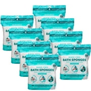 Scrubzz Rinse Free Bath Sponge, No Rinse Bath Wipes, Sensitive Skin - 200 Count - 8 Pack