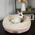 thumbnail image 1 of Scruffs® Ellen Donut Pet Bed, Textured Faux Fur and Tweed Design, Machine Washable with Non-Slip Base (XL) - Pink, 1 of 7