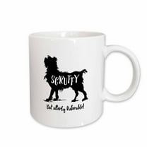 3drose, Scruffy Dog Design in Black and White, 15oz Mug