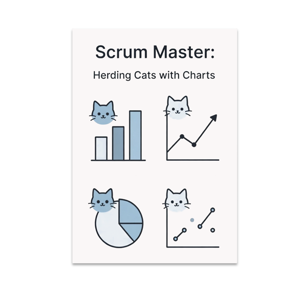 Scrum Master: Herding Cats with Charts - Workplace Humor - 13x19 Poster Print
