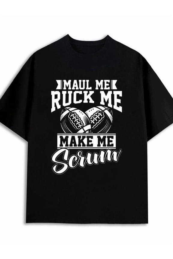 Scrum Rugby Tee men 180G 100% Cotton black Casual Unisex Shirt Short Sleeve tshirts Vintage Unisex Shirt Graphic tshirts Trendy Unisex Shirt Cotton tshirts