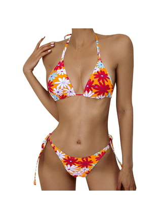 Sexy Women Brazilian Bikini Scrunches Butt Swimwear 2 Pcs Set Lady Swimsuit