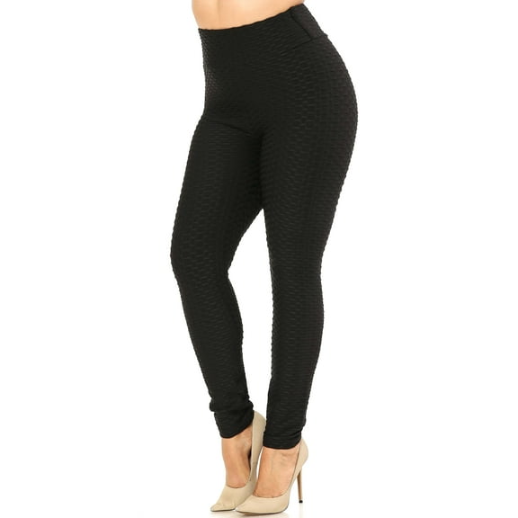 Scrunch Butt High Waisted Leggings - Plus Size - 1XL 2XL 3XL Black 2XL/3XL