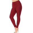 thumbnail image 1 of Scrunch Butt High Waisted Leggings - Plus Size - 1XL 2XL 3XL Burgundy 2XL/3XL, 1 of 1
