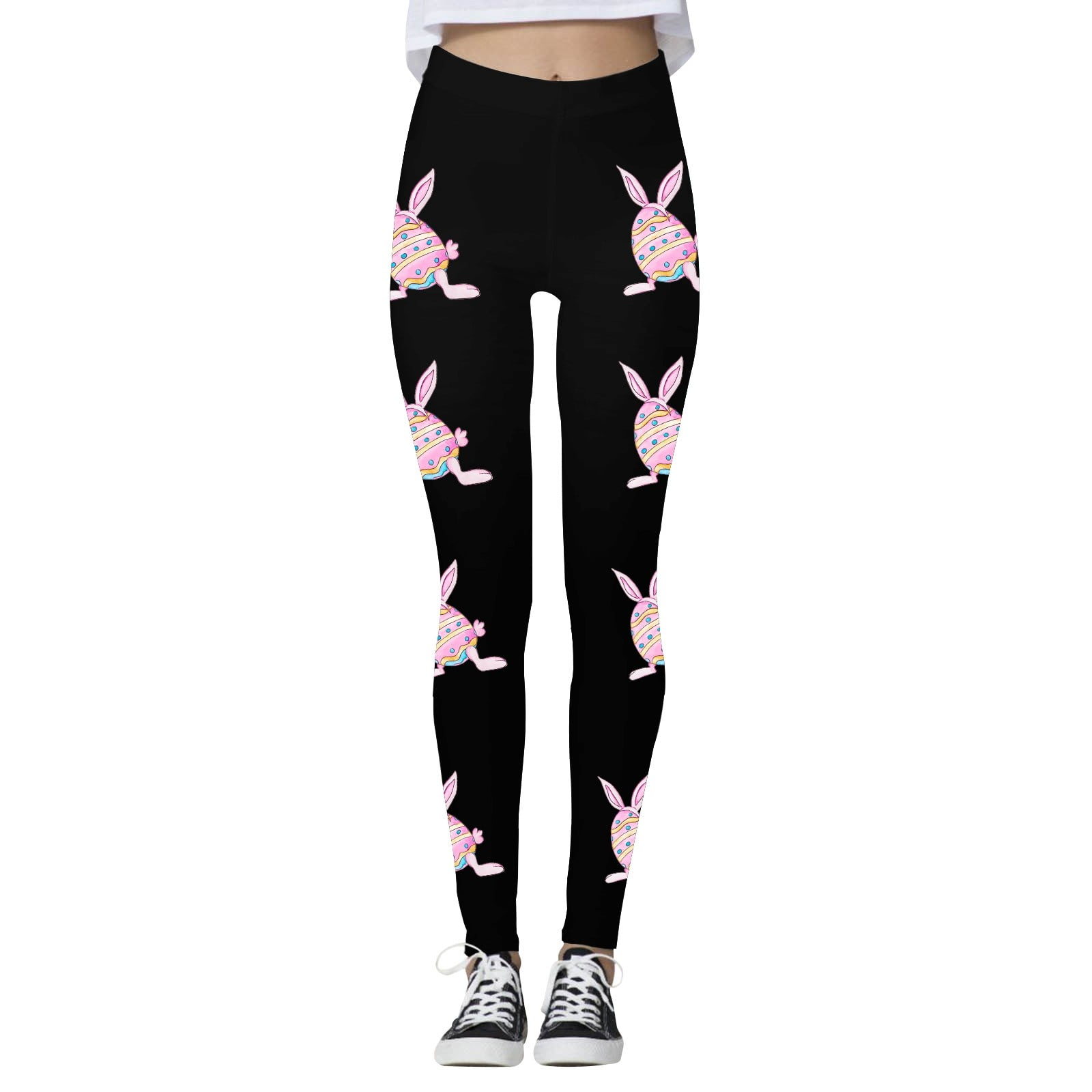 Easter Day High Waisted Scrunch Leggings Women's Gym Booty High Rise Casual  Tights Yoga Stretch Bunny Fashion Skimpy