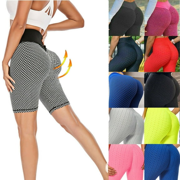 Scrunch Butt Lifting Shorts for Women Workout Gym Smile Contour Seamless Leggings High Waist Ruched Booty Yoga Shorts