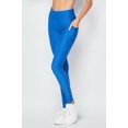 thumbnail image 1 of Scrunch Butt Textured High Waisted Leggings - Plus Size - 1XL 2XL 3XL with Pockets Blue 2XL/3XL, 1 of 1