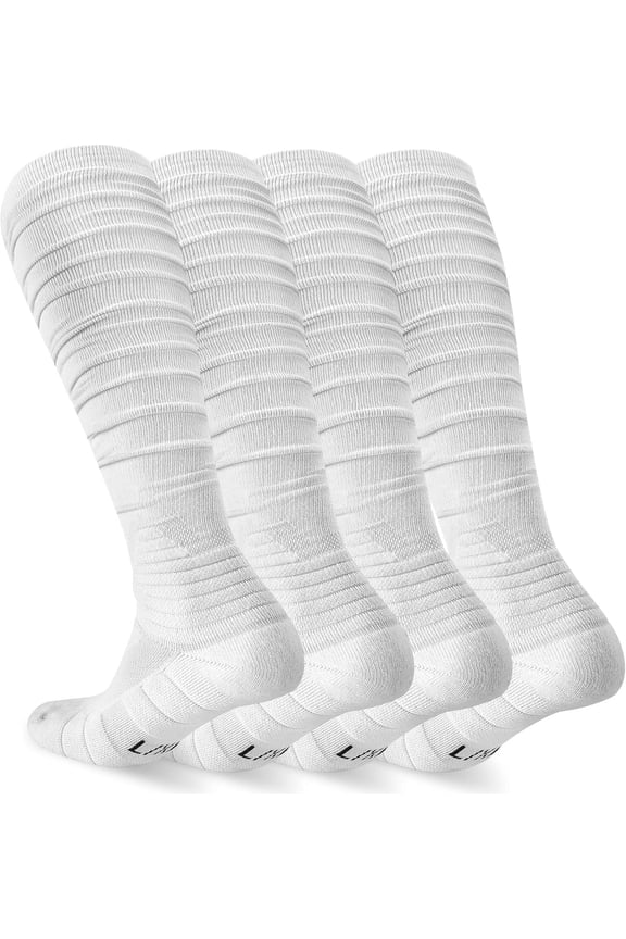 Football Socks 2 Pack, Extra Long Padded Athletic Socks for Men & Women